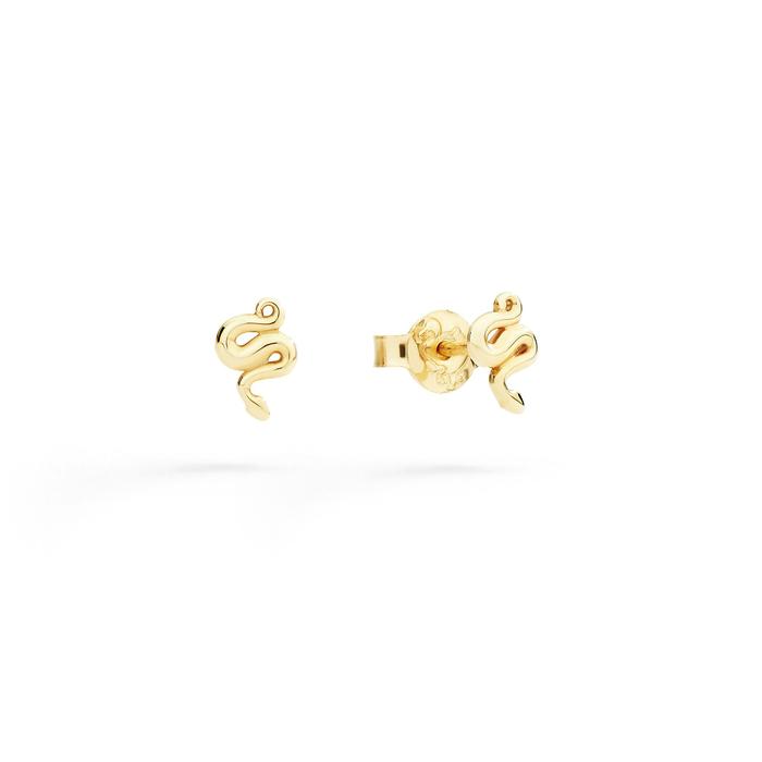 ORECCHINI MINI STUD SERPENTE ORO GIALLO