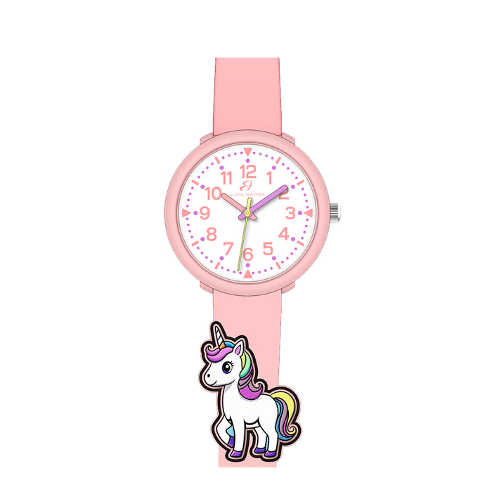 OROLOGIO BAMBINA ROSA CON UNICORNO - JW102