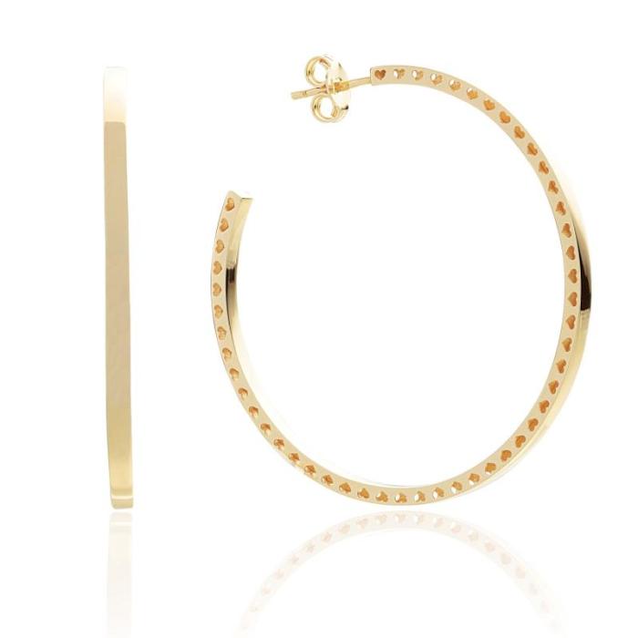 Orecchini a cerchio rotondi in oro 18kt