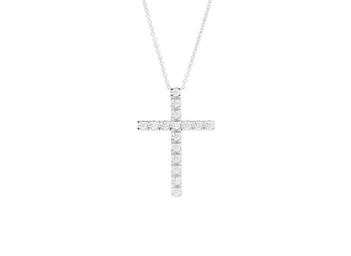 Girocollo croce anniversary square br 0.45