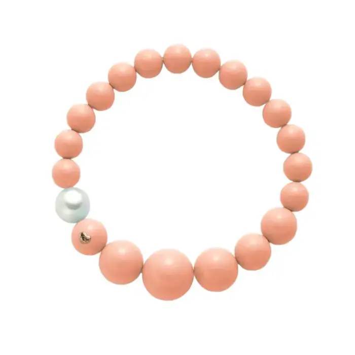 Bracciale pasta di corallo rosa