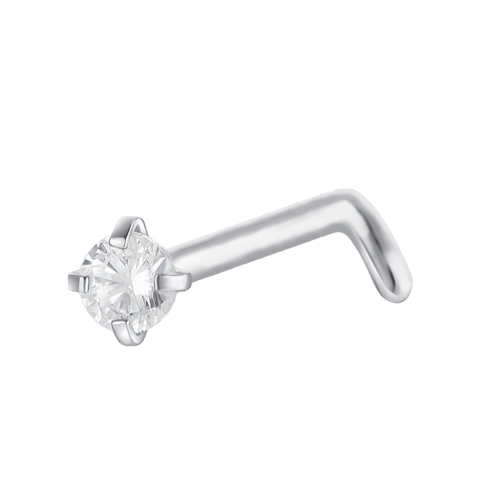 PIERCING NASO DONNA IN ACCIAIO CON ZIRCONE BIANCO