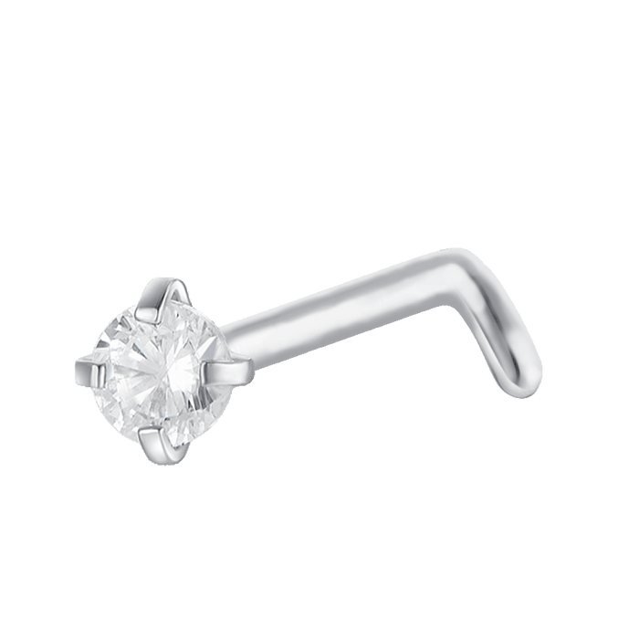 PIERCING NASO DONNA IN ACCIAIO CON ZIRCONE BIANCO