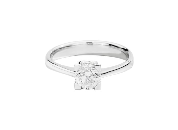 Anello solitario anniversary square br 0.24