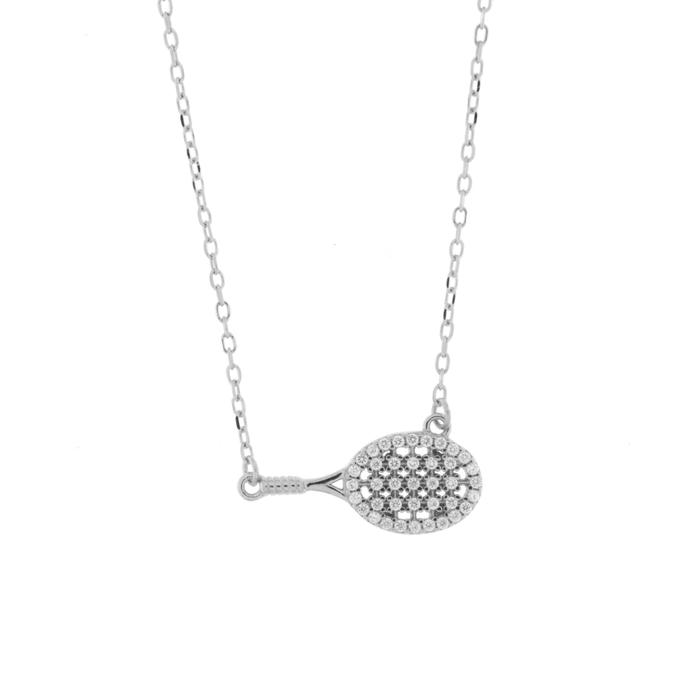 Collana in Argento 925 con ciondolo racchetta