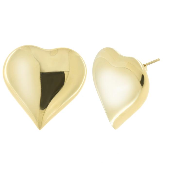 Orecchini in Acciaio a lobo a cuore