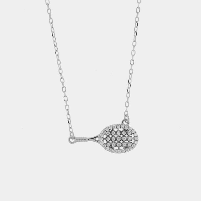 Collana in Argento 925 con ciondolo racchetta