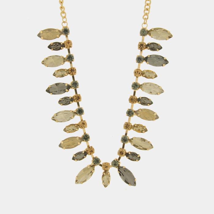 Collana in Metallo con cristalli nelle sfumature dei beige