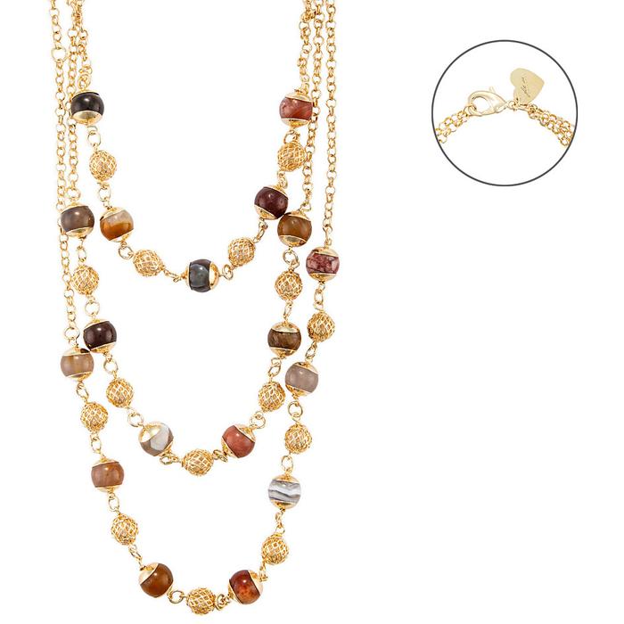 Collana agata multicolor