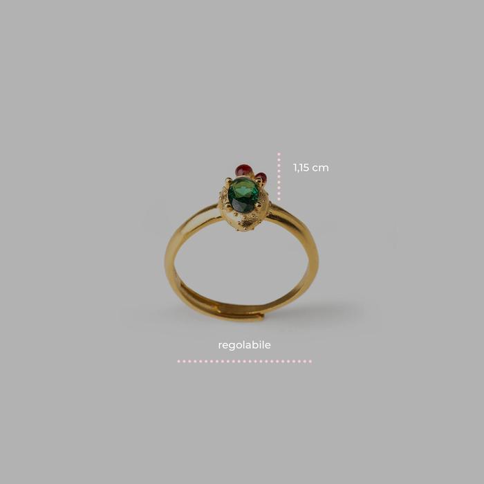 Anello Mini Pala di Fico Gemma