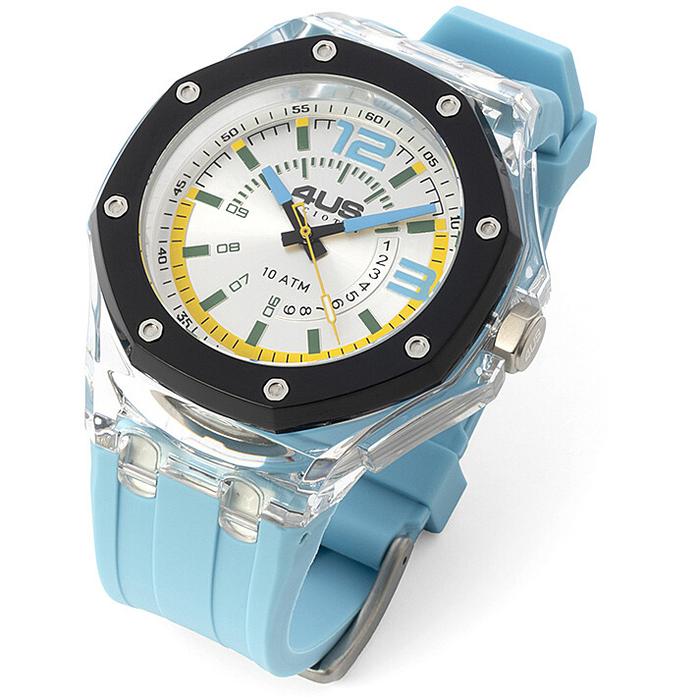 Orologio gomma celeste