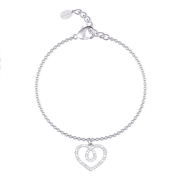 Bracciale armbander cuore intreccio zirconi