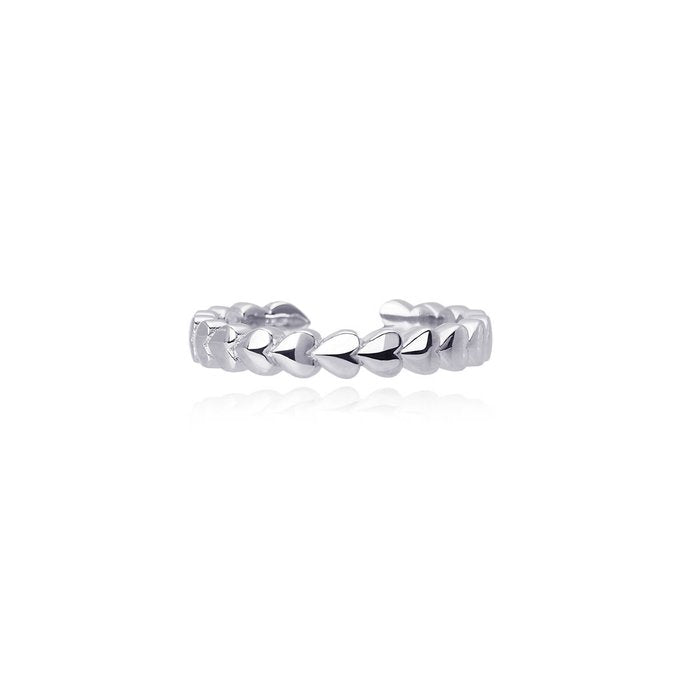 Anello ringe aperto cuori