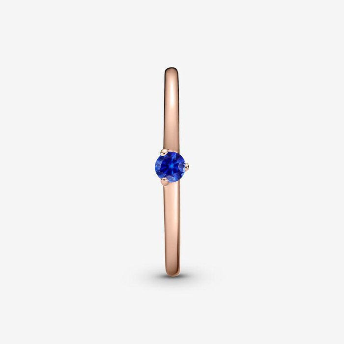 Anello Solitario Blu