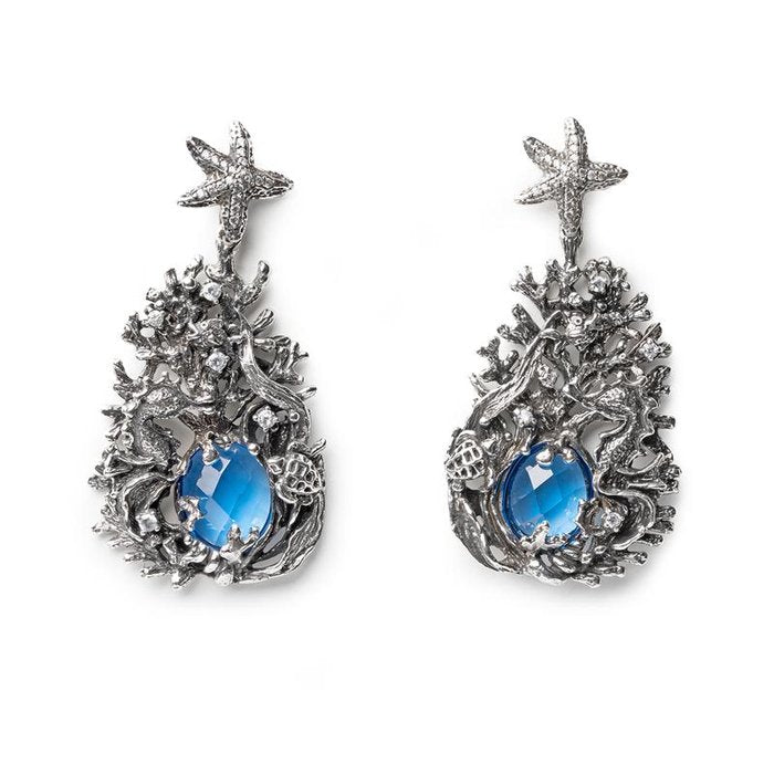 Orecchini Acqua Siamite Blu Nude