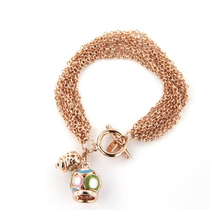 Bracciale multifili con campanella smaltata - gioielleriaperdichizzi.it