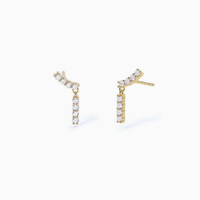 Orecchini dorati con zirconi FLAPPER