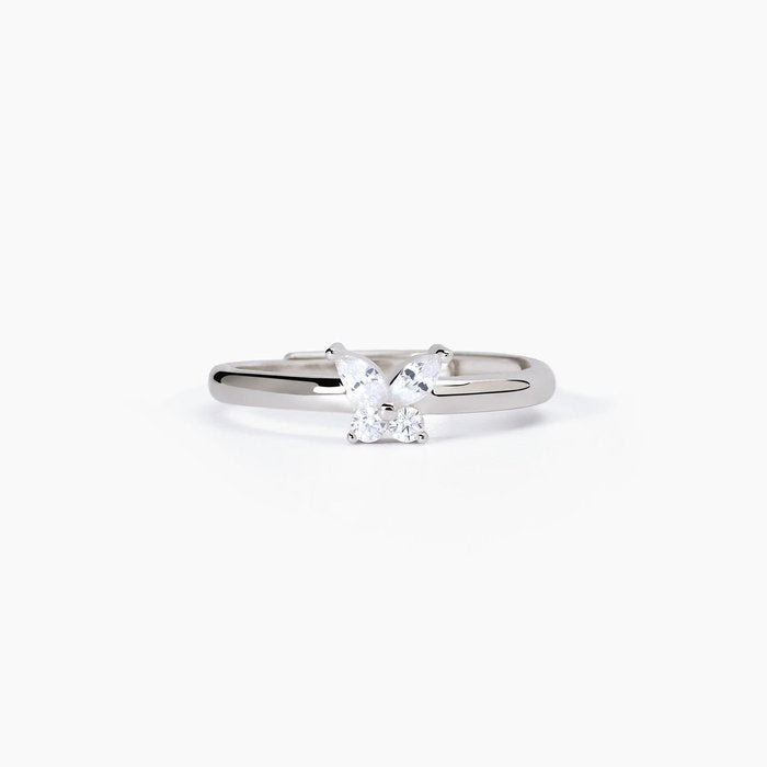 Anello con zirconi rosa taglio marquise. SECRET GARDEN