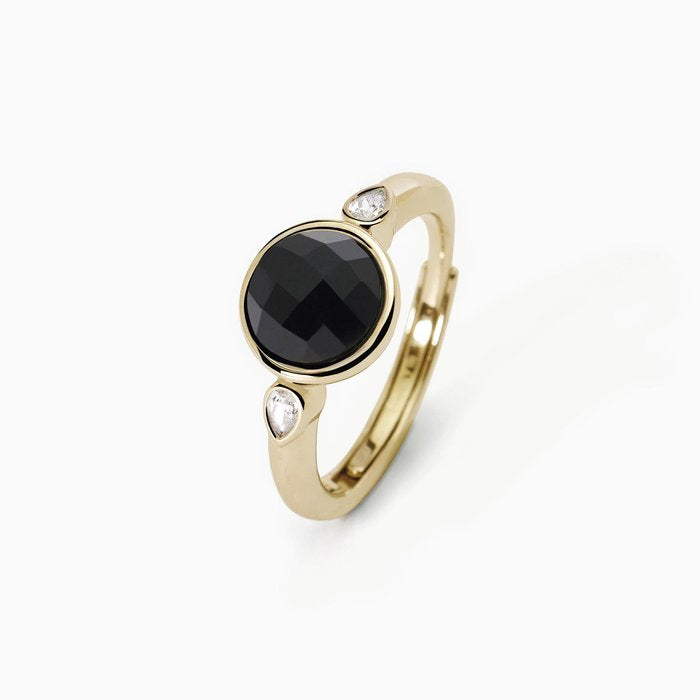 Anello in argento con agata nera COLETTE