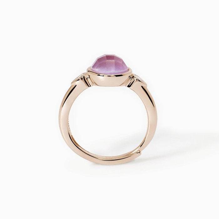 Anello con giada lavanda COLETTE