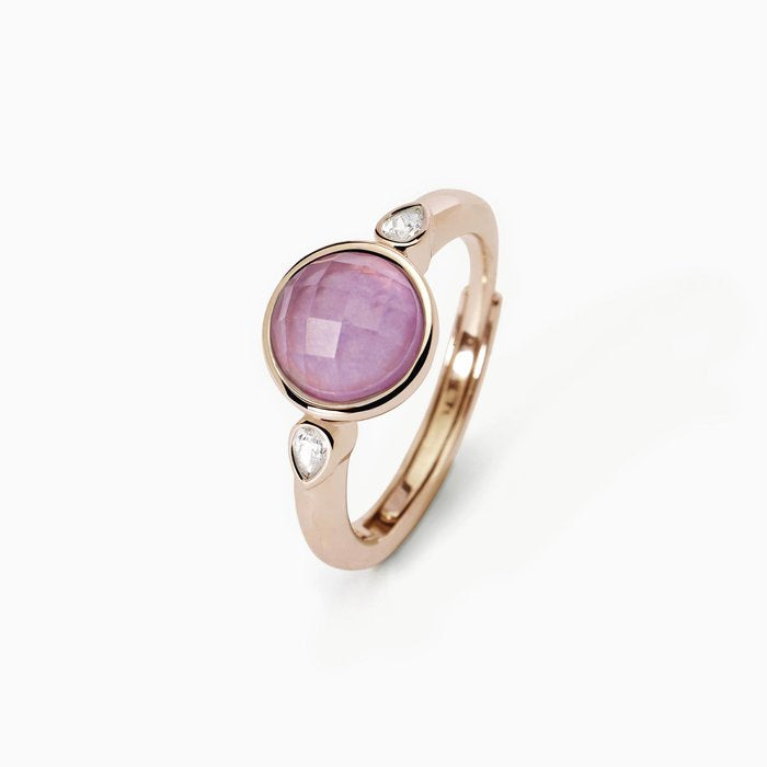 Anello con giada lavanda COLETTE