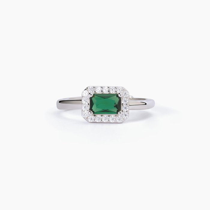 Anello con smeraldo sintetico ottagonale COOL OR RÉTRO?