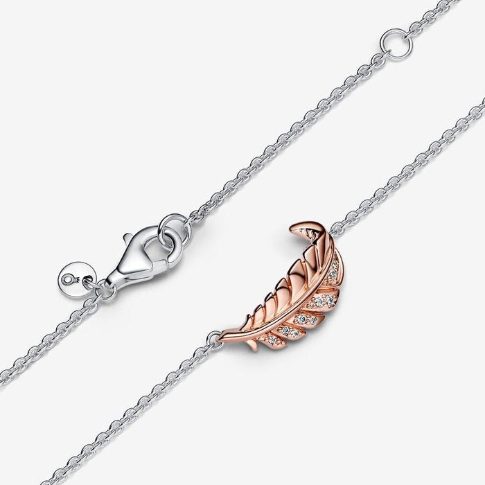 Collana Piuma con Pietre