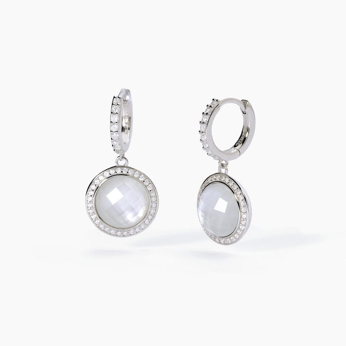 Orecchini in argento con pendente in madreperla DIVA