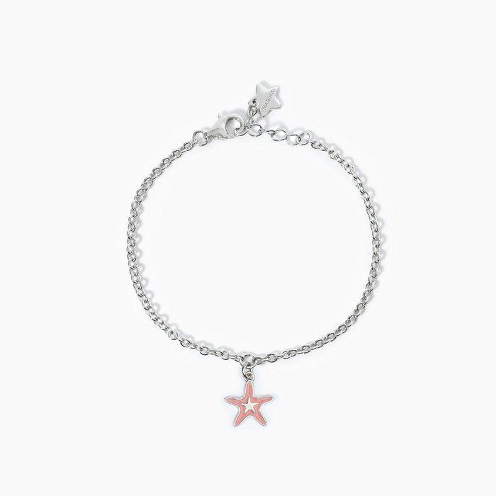 Bracciale in argento con stella marina smaltata MARINA
