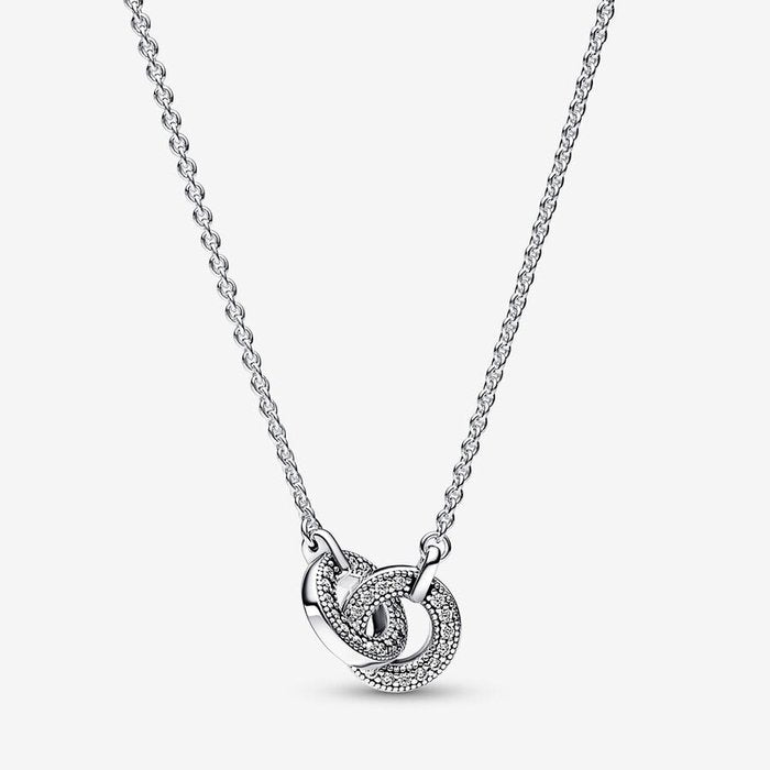 Collana Cerchi Intrecciati Pavè