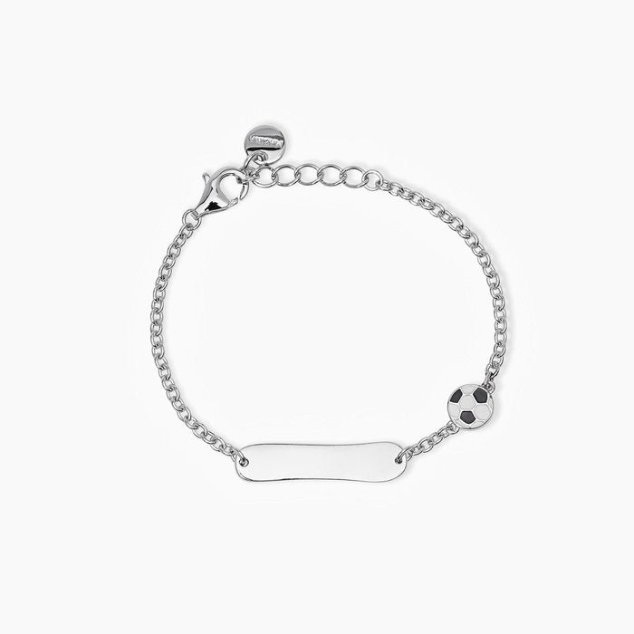 Bracciale personalizzabile con pallone smaltato FOOTBALL-TAG