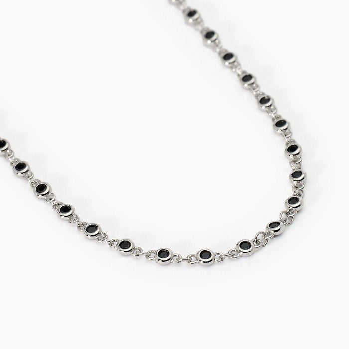 Collana in argento con zirconi neri SKYLINE
