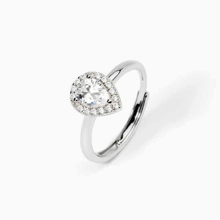 Anello in argento con zirconi bianchi COOL OR RÉTRO?