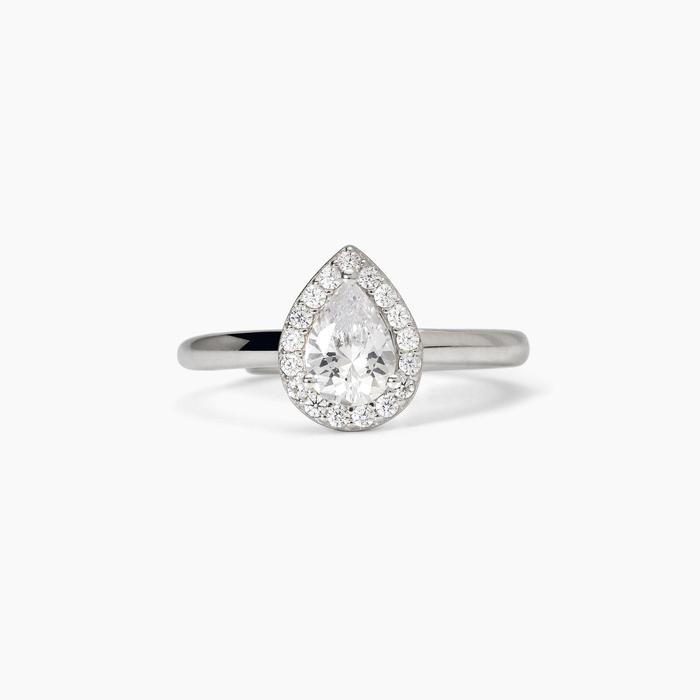 Anello in argento con zirconi bianchi COOL OR RÉTRO?