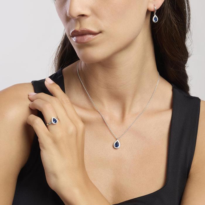 Anello in argento con zaffiro sintetico COOL OR RÉTRO?