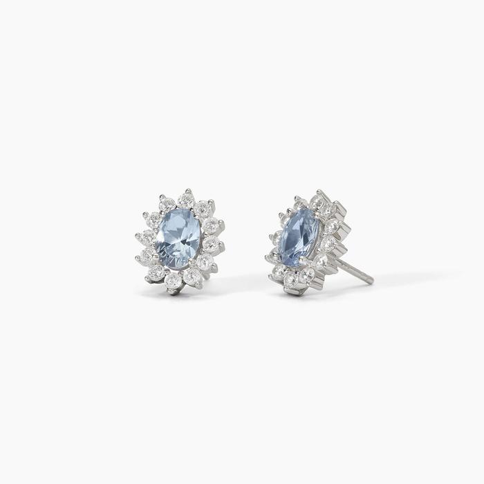 Orecchini in argento con acquamarina sintetica COOL OR RÉTRO?