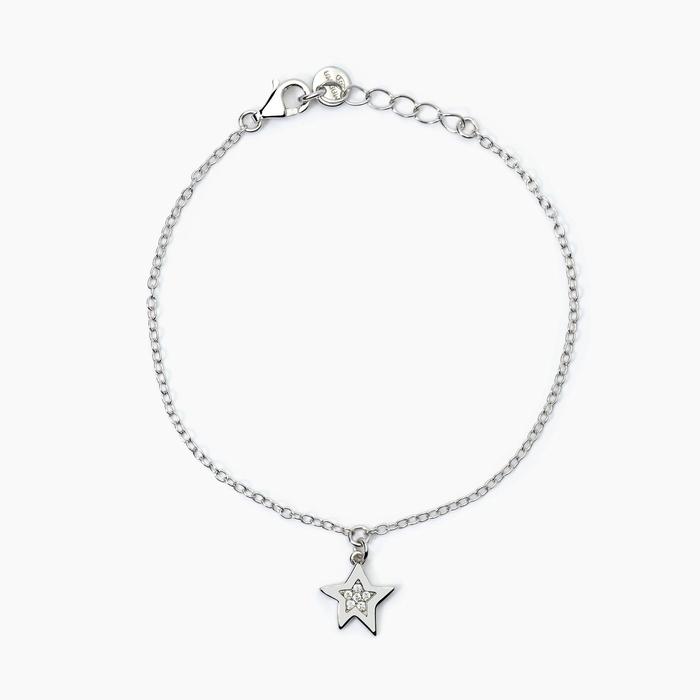 Bracciale in argento con stellina e zirconi STELLA STELLINA