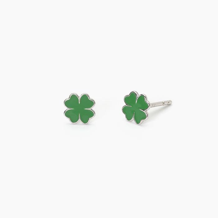 Orecchini in argento con quadrifoglio CERCAMI