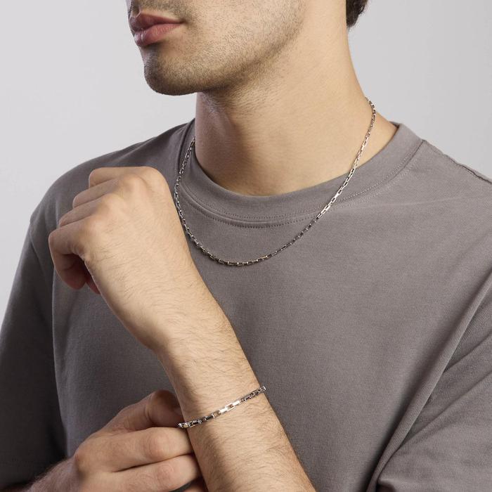 Collana in argento con catena allungata EVERY DAY