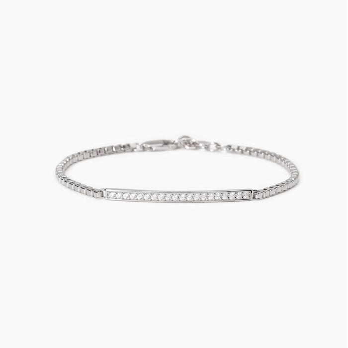 Bracciale uomo in argento con zirconi bianchi Cosmopolitan