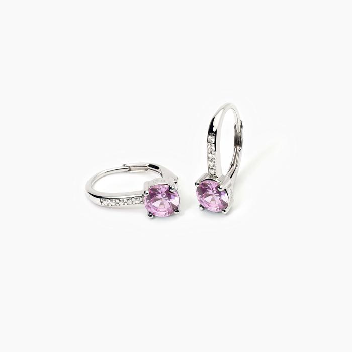 Orecchini in argento con tormalina sintetica e zirconi Isabel