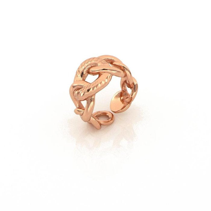 Anello in bronzo dorato rosa