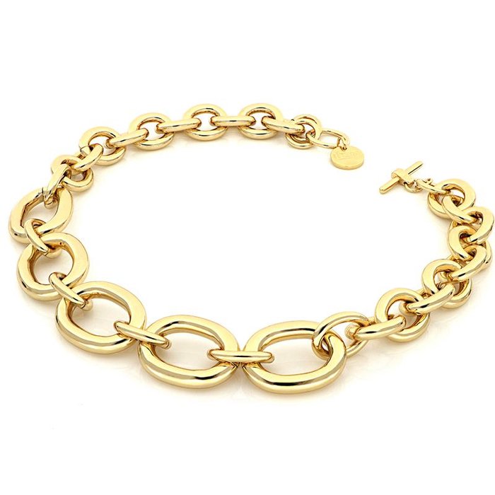 Collana in bronzo dorato