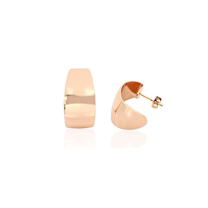 Orecchini mini Creole in bronzo dorato rosa