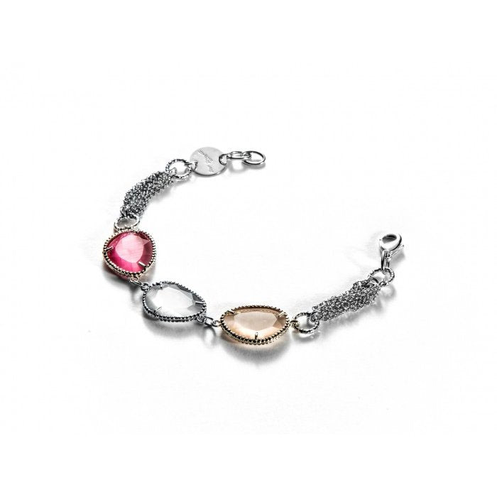 Bracciale multichain glass 3 pietre
