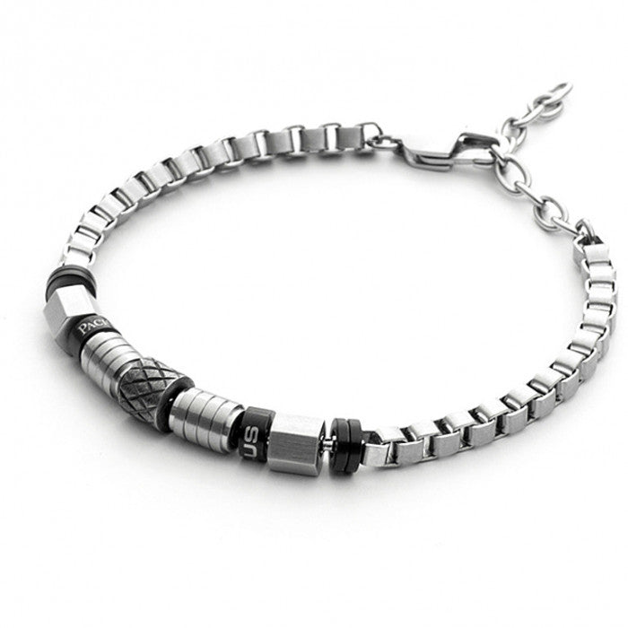 Bracciale bicolor grid