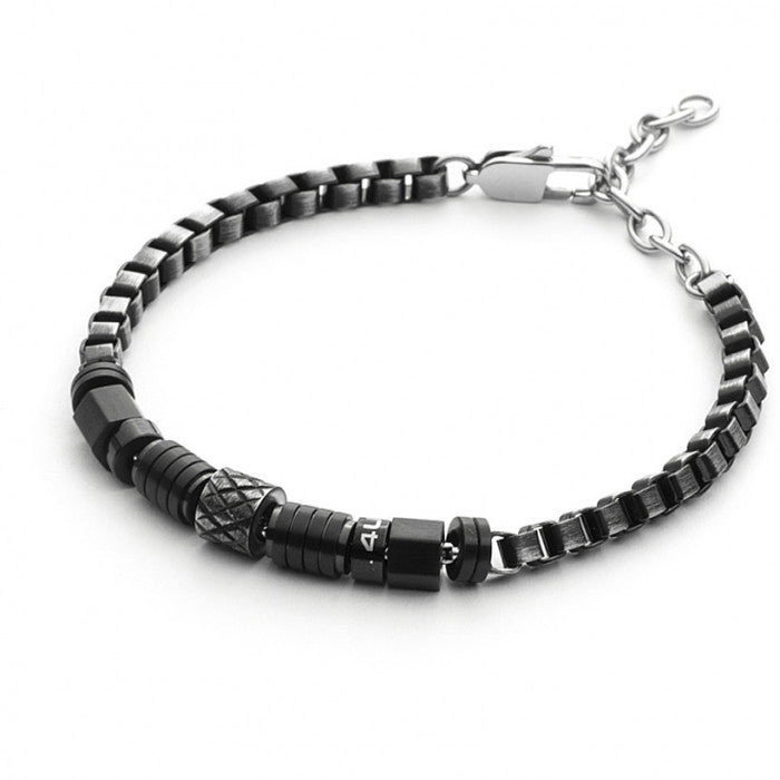 Bracciale black grid