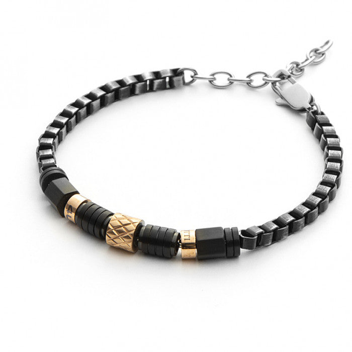 Bracciale bicolor grid