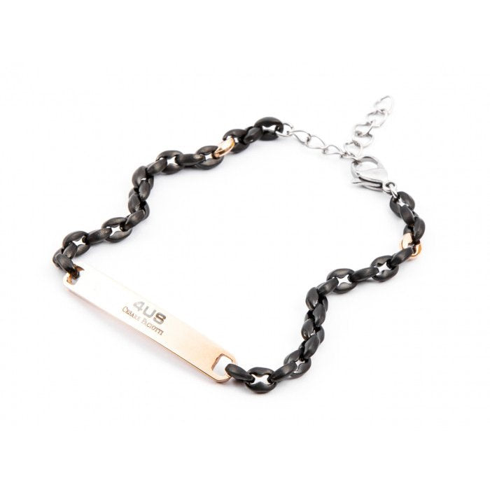 Bracciale maglia esagonale con placca