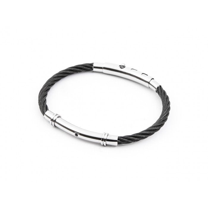 Bracciale intrecciato nero